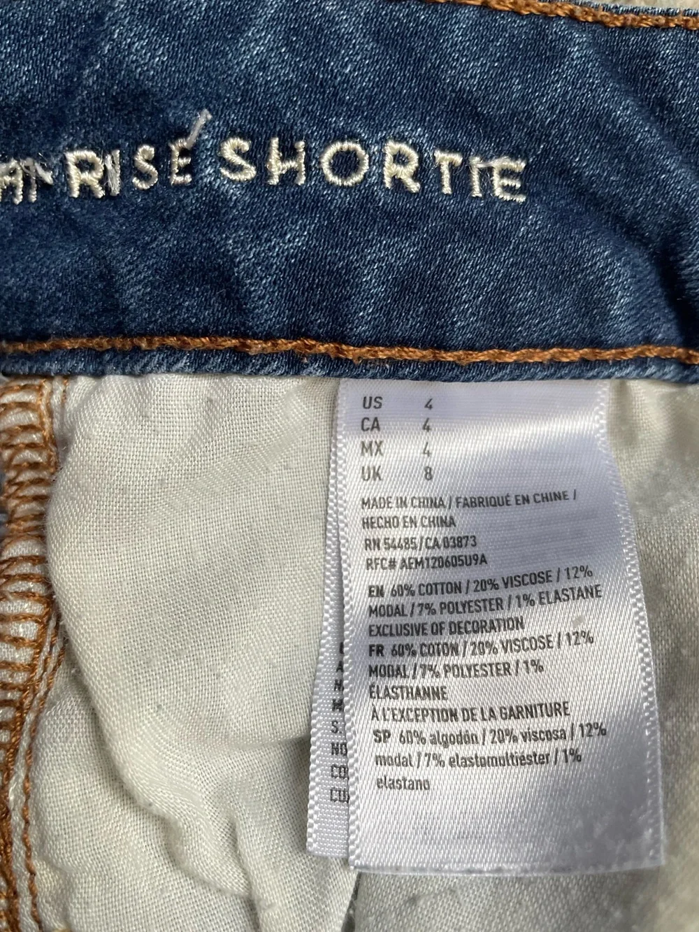 🦅AEO•Hi•Rise•Shortie - LacePocket JeanShorts 💗